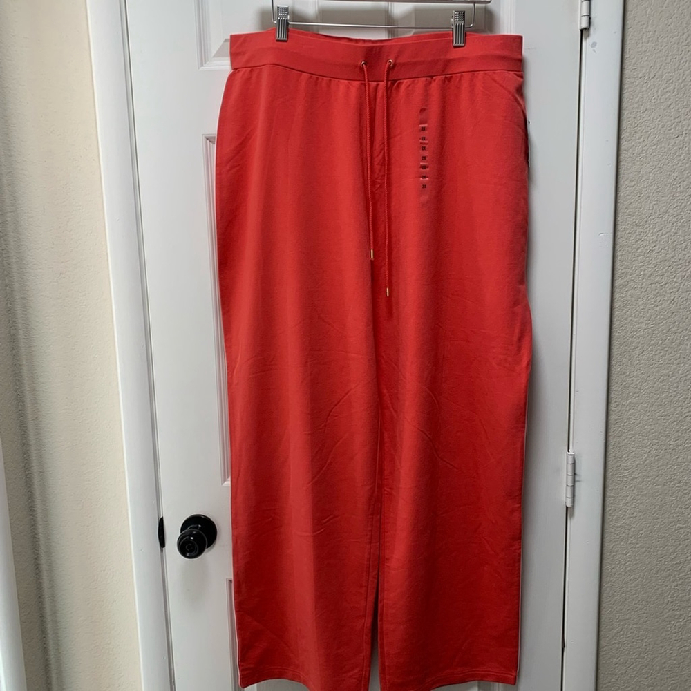 B01- NEW- Jones New York Signature Coral Casual Active Pants size 2xl - Picture 1 of 8